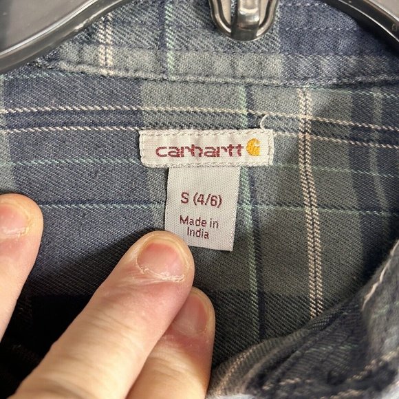 Carhartt Green Plaid Button Down Shirt - Picture 8 of 10